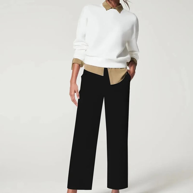 š„2025 HOT SALEš„Stretch Twill Cropped Wide Leg Pants