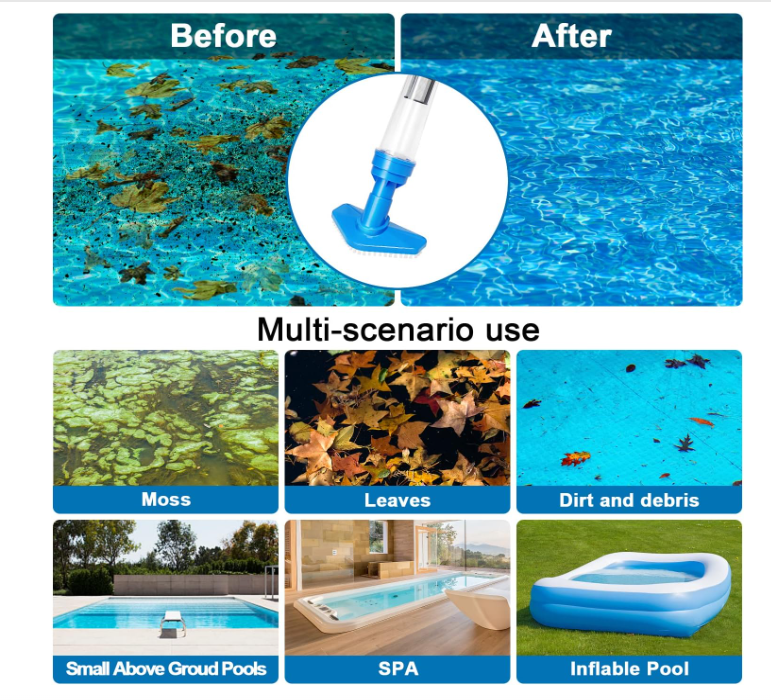 π3-in-1 Cordless Handheld Pool Vacuum Cleaner