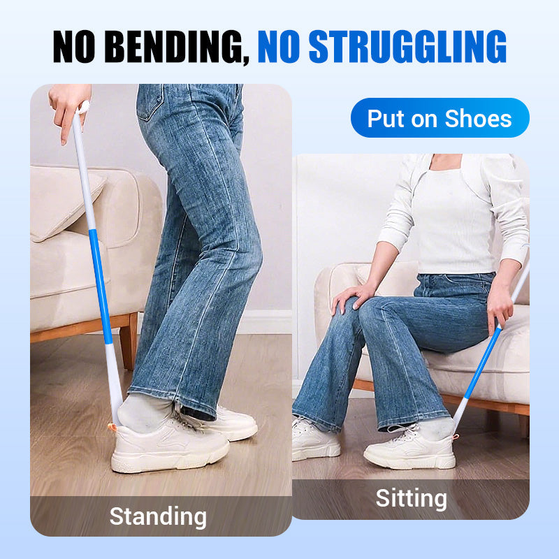 🔥Hot Sale🔥Adjustable Long Shoe Horn with Sock Remover for Seniors