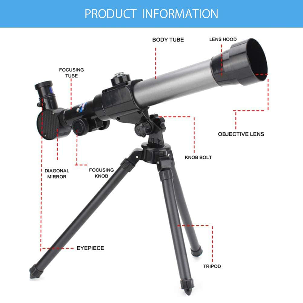 Refractor Telescope β Portable Beginner Telescope with Tripod & Finder Scope