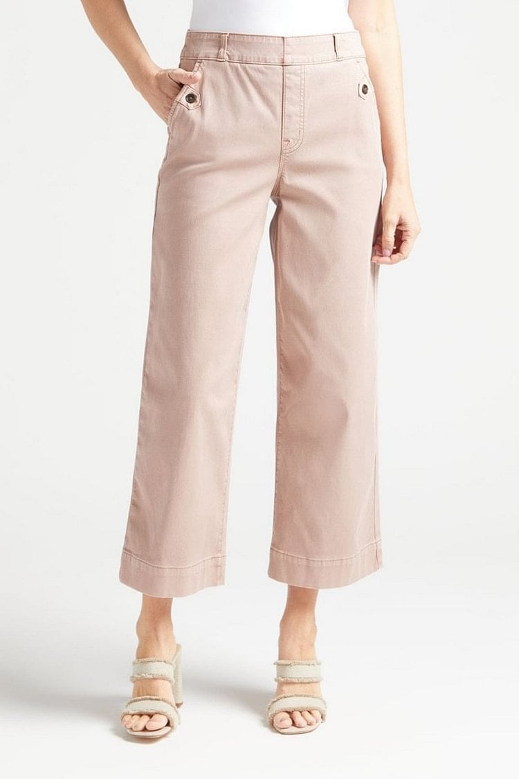š„2025 HOT SALEš„Stretch Twill Cropped Wide Leg Pants
