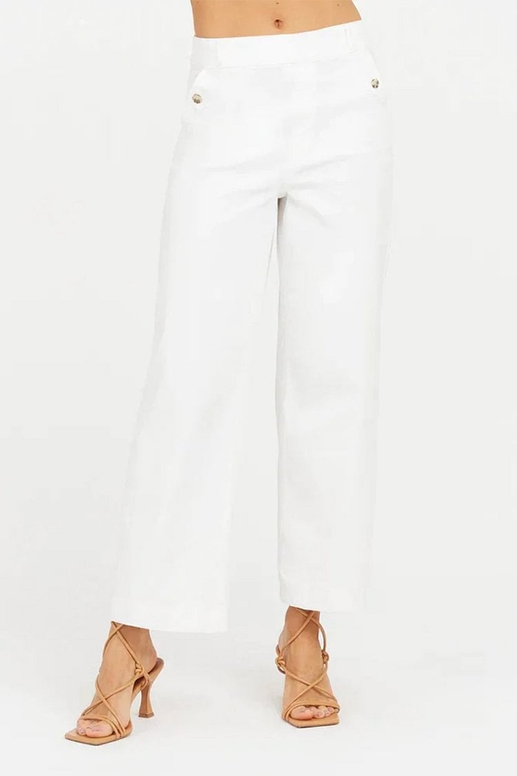 š„2025 HOT SALEš„Stretch Twill Cropped Wide Leg Pants
