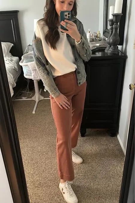 š„2025 HOT SALEš„Stretch Twill Cropped Wide Leg Pants