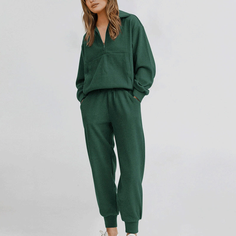 Long Sleeve Half Zip Sweatsuits Set📣