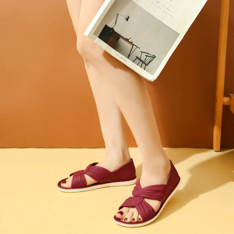 💕What shoes should I wear tomorrow?💕Comfort Solid Color Bowtie Flat Sandals