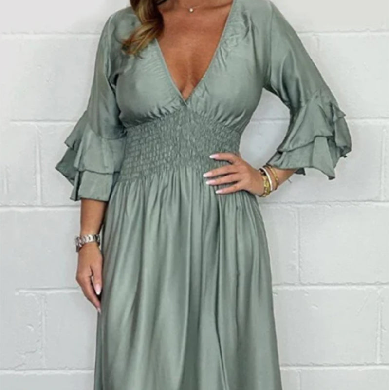 đź’•Spring Newđź’•Women's Flowy Ruffle High Waist Dress