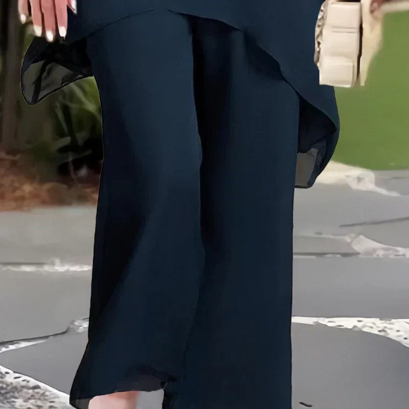 🔥Charming Irregular Top & Wide Leg Pants Set