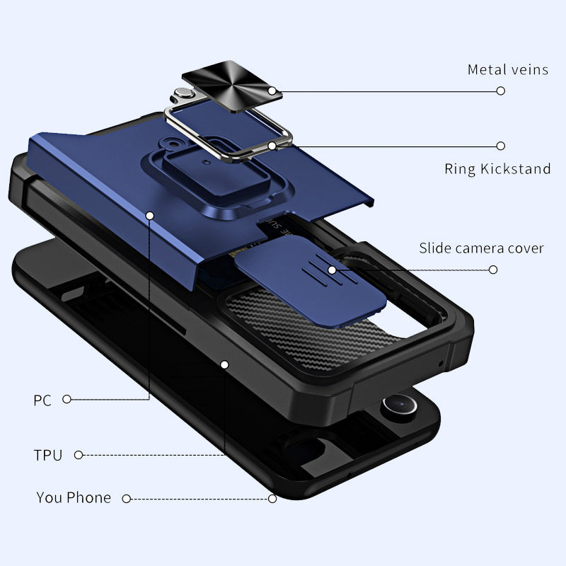 Shockproof Phone Case with Sliding Camera Cover
