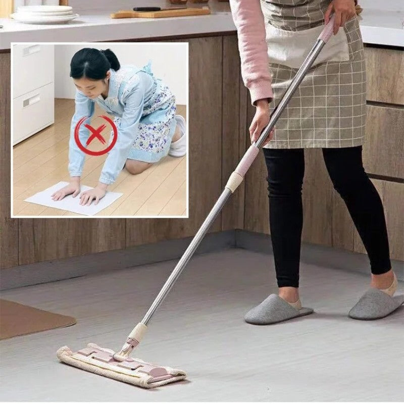 đ„Hot Sale 50% OFFâłFlat Mop with Stainless Steel Handle with Reusable Washable Mop Cloths