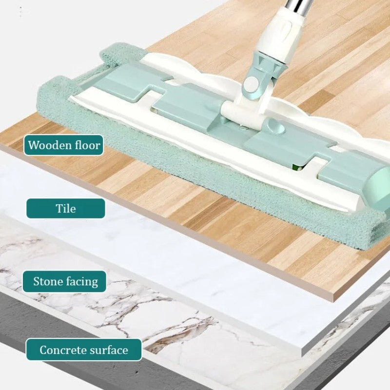 đ„Hot Sale 50% OFFâłFlat Mop with Stainless Steel Handle with Reusable Washable Mop Cloths