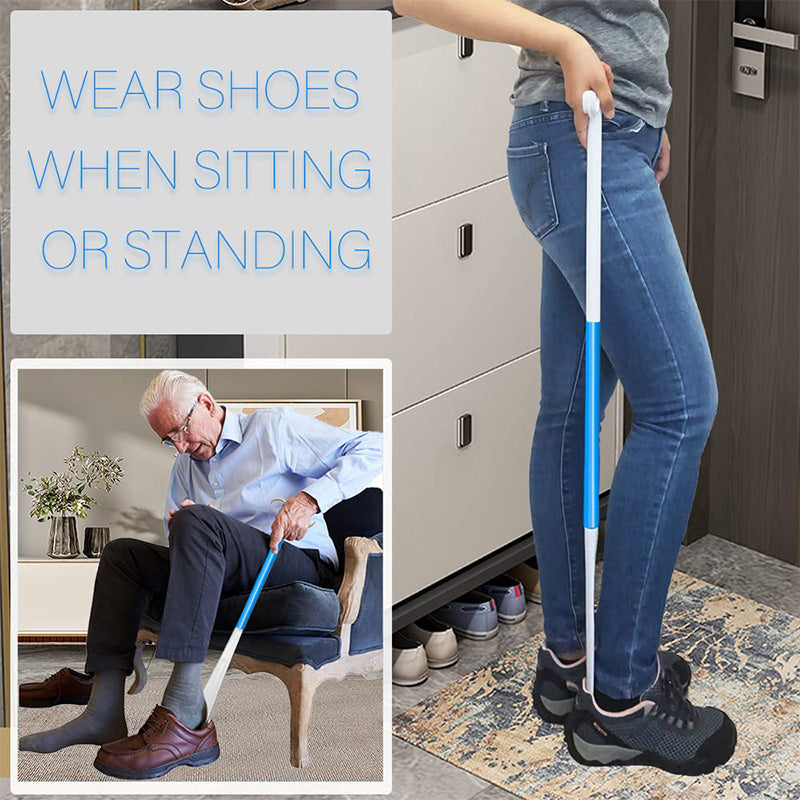 🔥Hot Sale🔥Adjustable Long Shoe Horn with Sock Remover for Seniors
