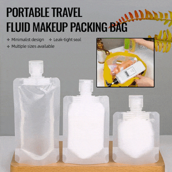 (🌷Summer SALE ) Portable Travel Fluid Makeup Packing Bag(10 Pcs)