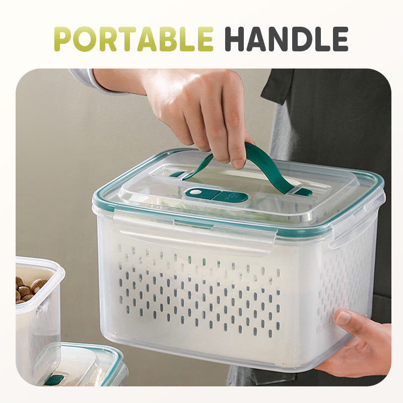 🔥Summer Hot Sale 50% OFF💝2 in 1 Draining Fresh-Keep Food Container