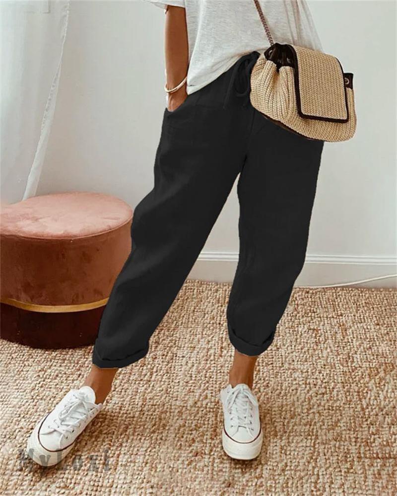 🎉2025 New Products Hot Sale✨Casual cotton and linen pants for women