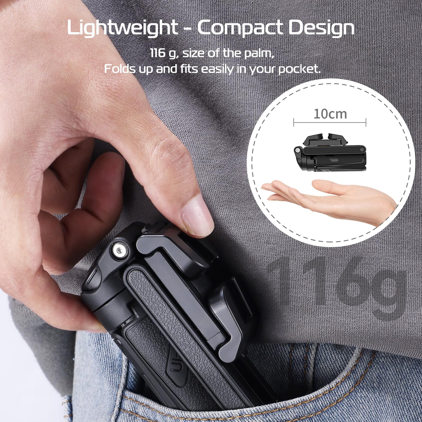 🔥2025 NEW SALE - 49% OFF🔥Extendable Grip Phone Tripod with Detachable Remote (Pocket Size)