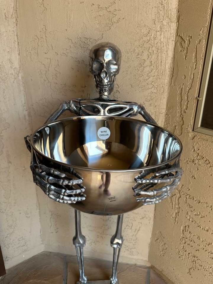 🎃55’’ Life-Size Halloween Skeleton with Candy & Drink Bowl | Spooky Party Decoration & Cooler