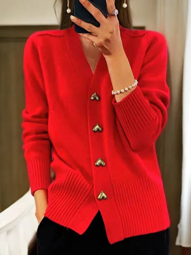 👑Hot Sale 49% Off🔥🌸Women's Casual Autumn Plain Yarn Buttoned Cardigan