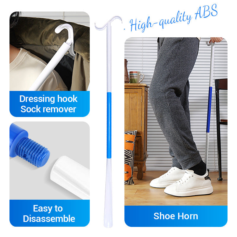 🔥Hot Sale🔥Adjustable Long Shoe Horn with Sock Remover for Seniors