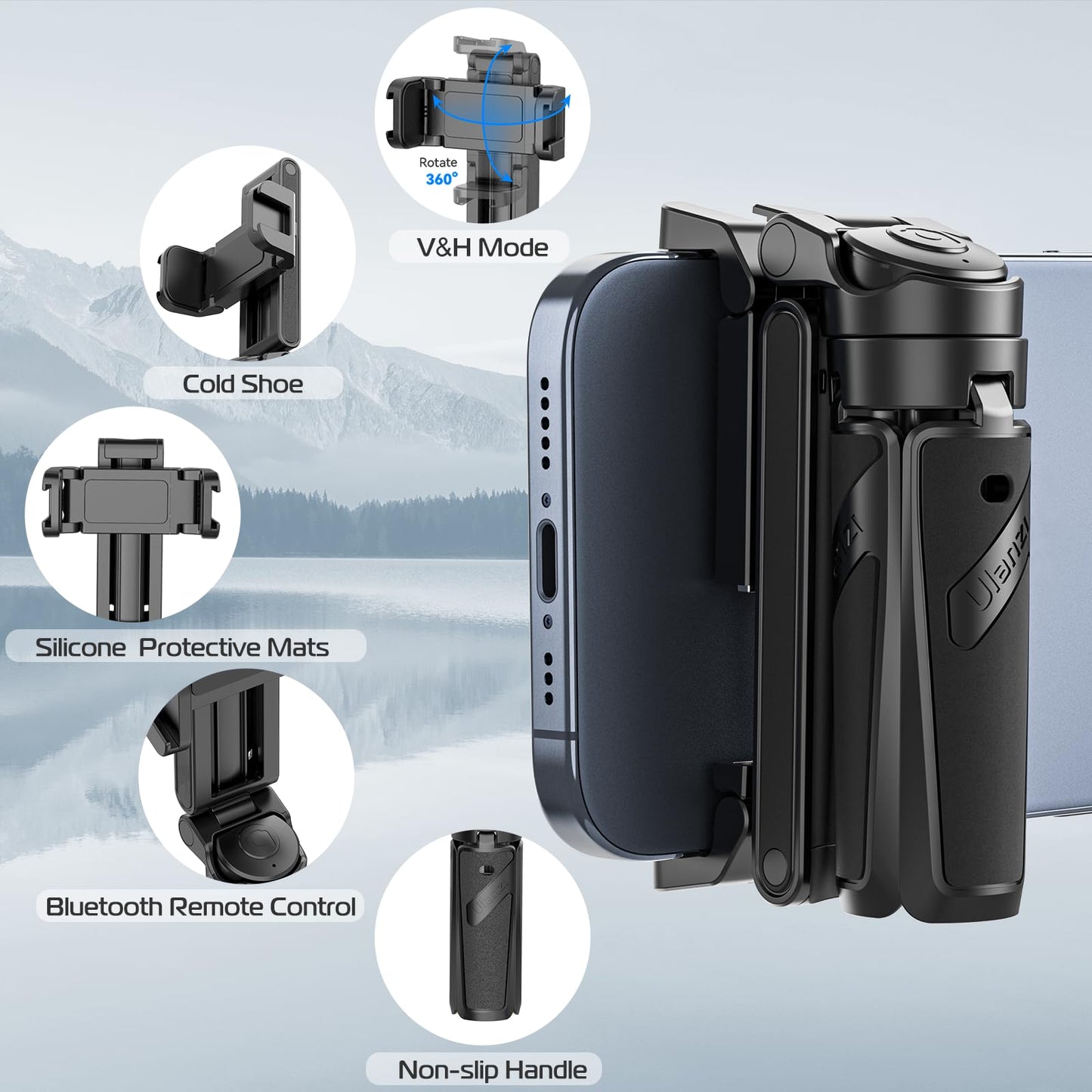 🔥2025 NEW SALE - 49% OFF🔥Extendable Grip Phone Tripod with Detachable Remote (Pocket Size)