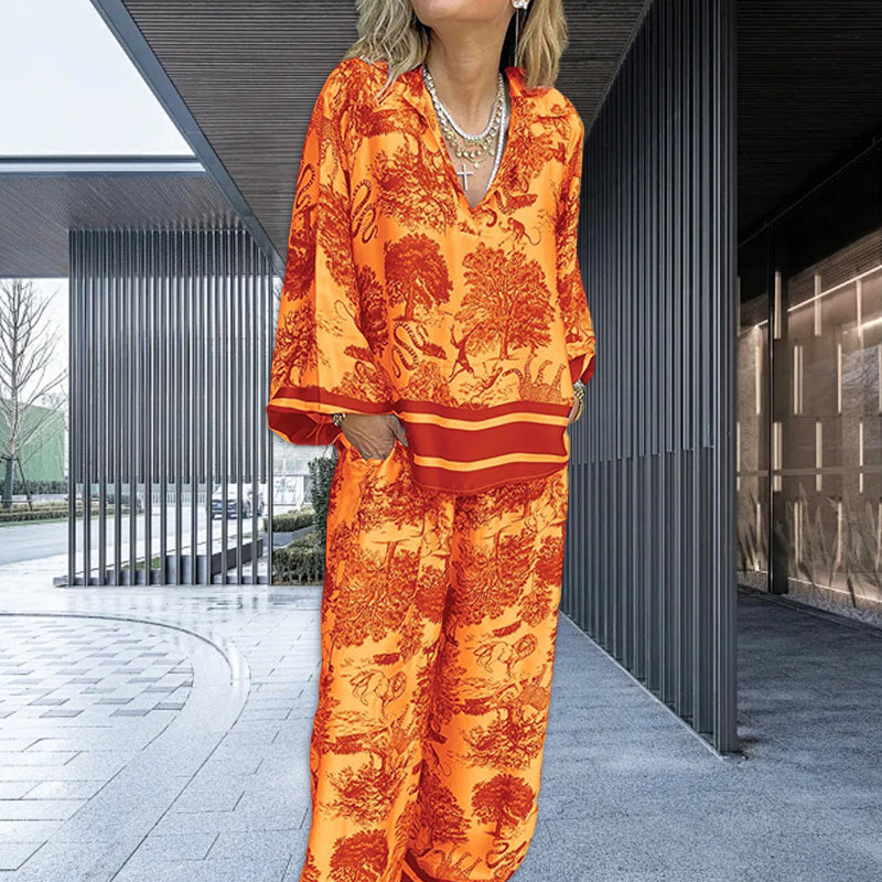 🌸Up to 50% OFF🌿The printed, loose-fitting suit for women in plus sizes🔥