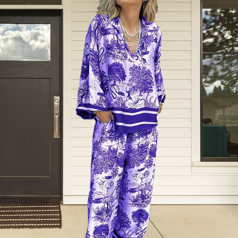 🌸Up to 50% OFF🌿The printed, loose-fitting suit for women in plus sizes🔥