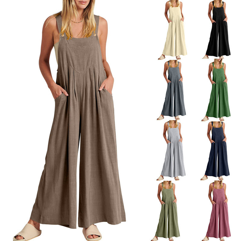 🥰 Plus Size Wide Leg Overalls Jumpsuit
