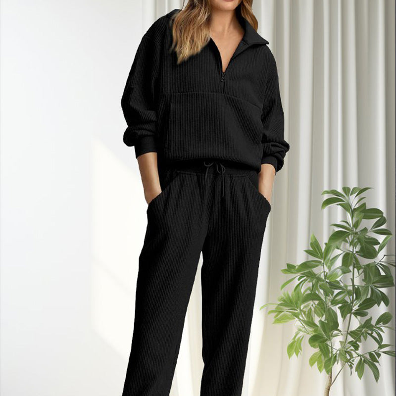 Long Sleeve Half Zip Sweatsuits Set📣