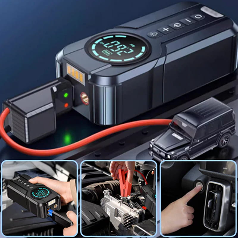 🔥Hot Sale 50% 0FF🍃Emergency starter power bank & car air pump