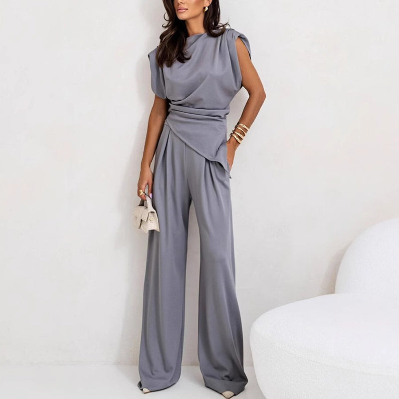 💥Hot Sales-49% OFF🔥Women’s Elegant Solid Color Two-Piece Set