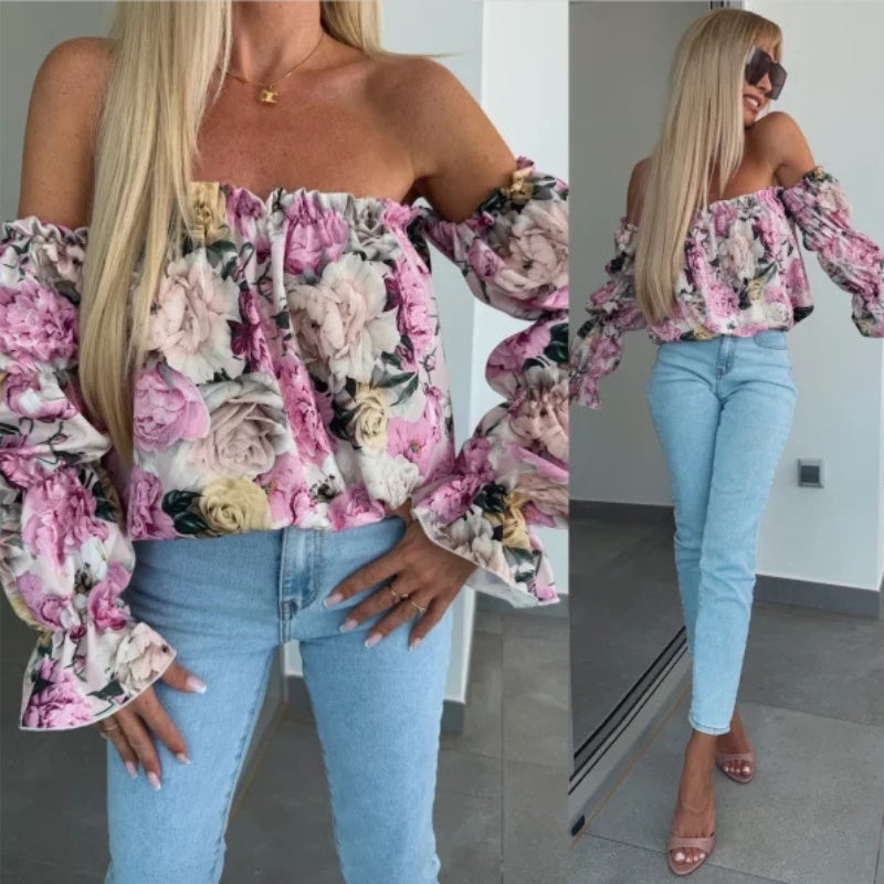 🌸Spring Specials🌸Floral Print Smocked Off-the-Shoulder Top