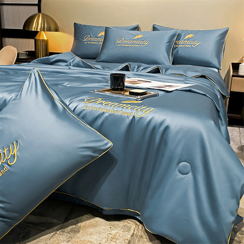 🎁Get Ready For Summer - Washable、cooling❄️4-piece bed linen🛏️