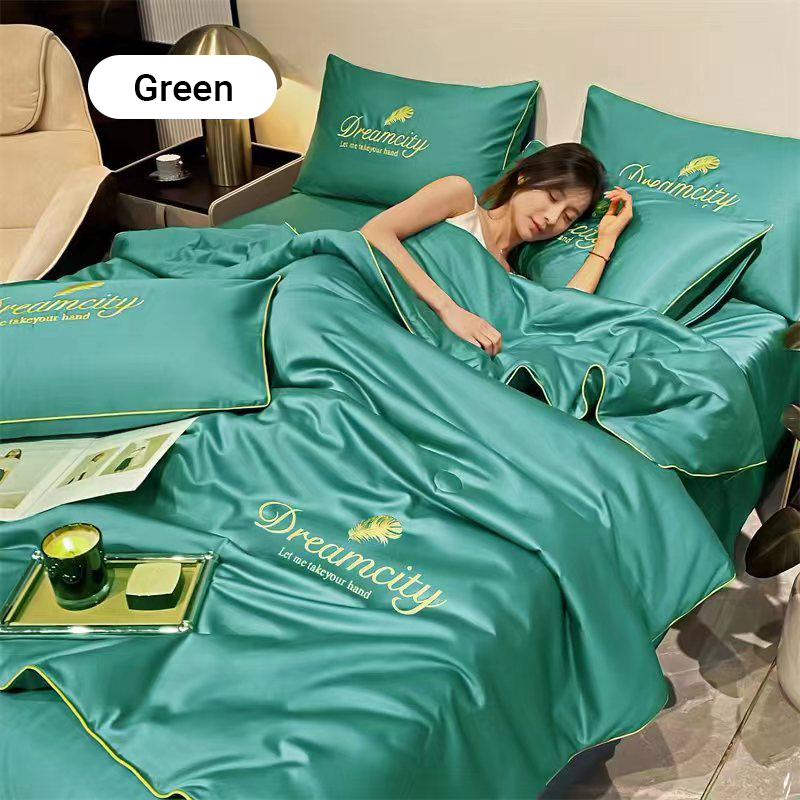 🎁Get Ready For Summer - Washable、cooling❄️4-piece bed linen🛏️
