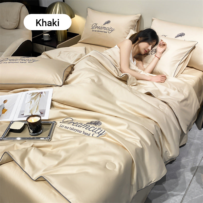 🎁Get Ready For Summer - Washable、cooling❄️4-piece bed linen🛏️