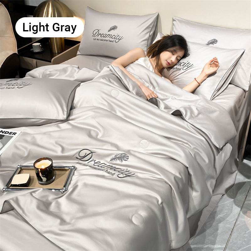 🎁Get Ready For Summer - Washable、cooling❄️4-piece bed linen🛏️