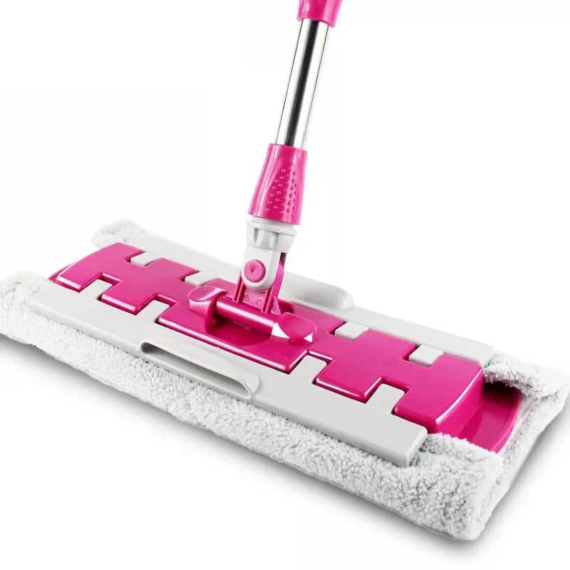 🔥Hot Sale 50% OFF⏳Flat Mop with Stainless Steel Handle with Reusable Washable Mop Cloths