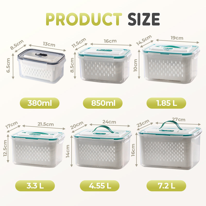 🔥Summer Hot Sale 50％ OFF💝2 in 1 Draining Fresh-Keep Food Container
